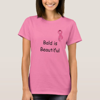 Bald är härlig med bröstcancerbandet tee