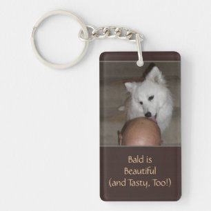 Bald är härlig med roliga favörer Keychain för