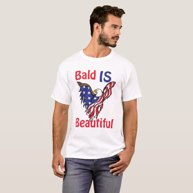 Bald ÄR härlig - stil 1 Tee (Hel framsida)