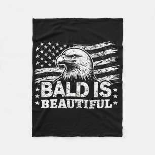Bald är vacker - 4 juli Independence day B Fleecefilt