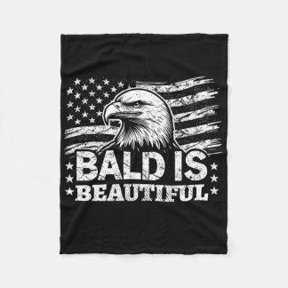 Bald är vacker - 4 juli Independence day B Fleecefilt