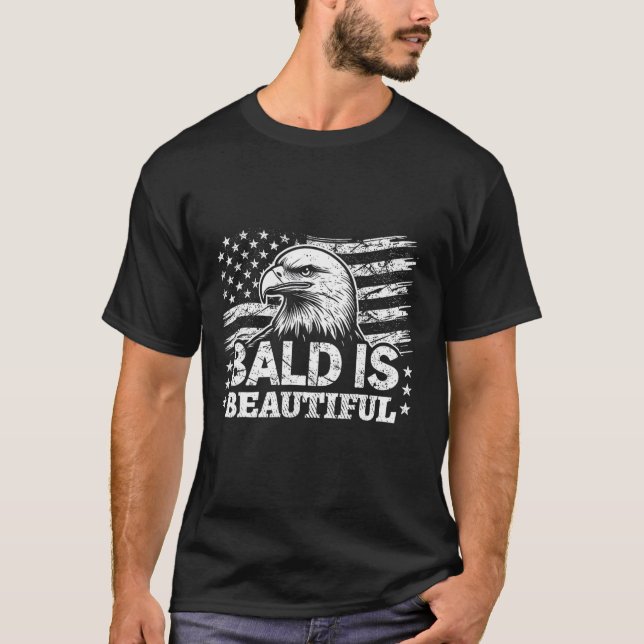 Bald är vacker - 4 juli Independence day B T Shirt (Framsida)