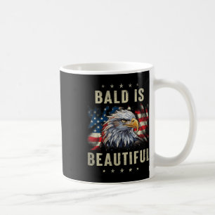 Bald är vacker 4 juli Independence day Eag Kaffemugg