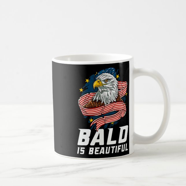 Bald är vacker 4 juli Patriotic Eagle USA Kaffemugg (Höger)