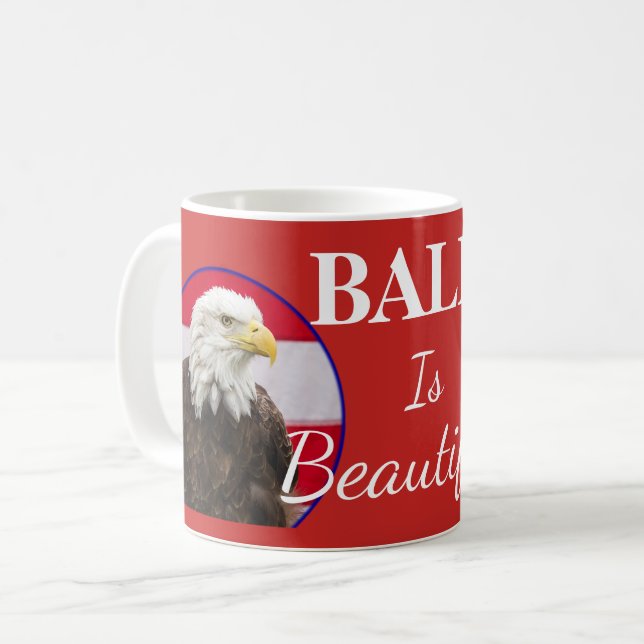 Bald är vacker kaffemugg (Framsida vänster)