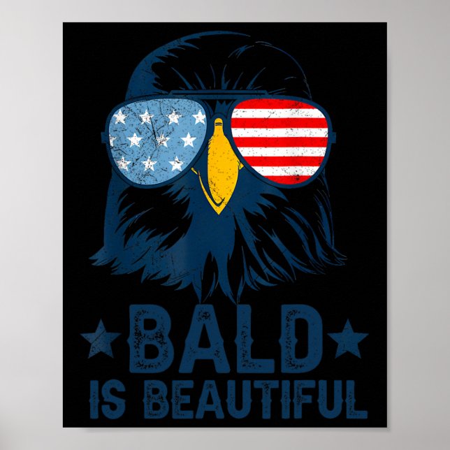 Bald är vackert 4 juli Independence day-balen Poster (Framsidan)