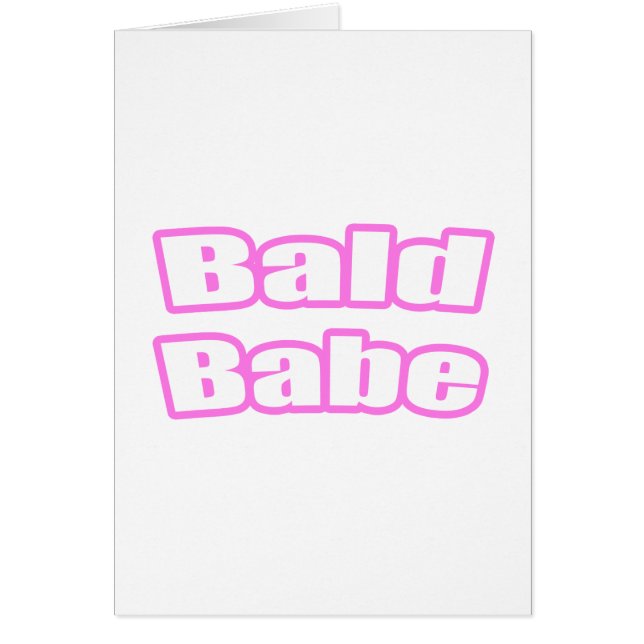 Bald Babe (Rosa) Hälsningskort (Framsidan)