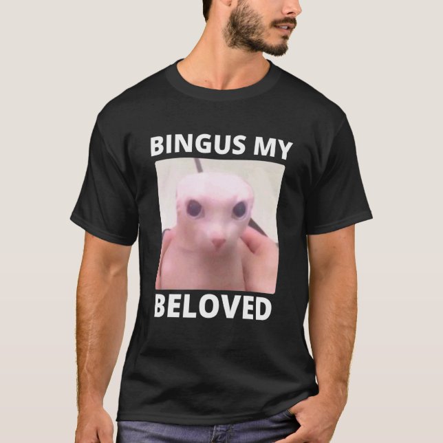 Bald Bingus Min Älskade Hårda Sphynx Katt T Shirt (Framsida)
