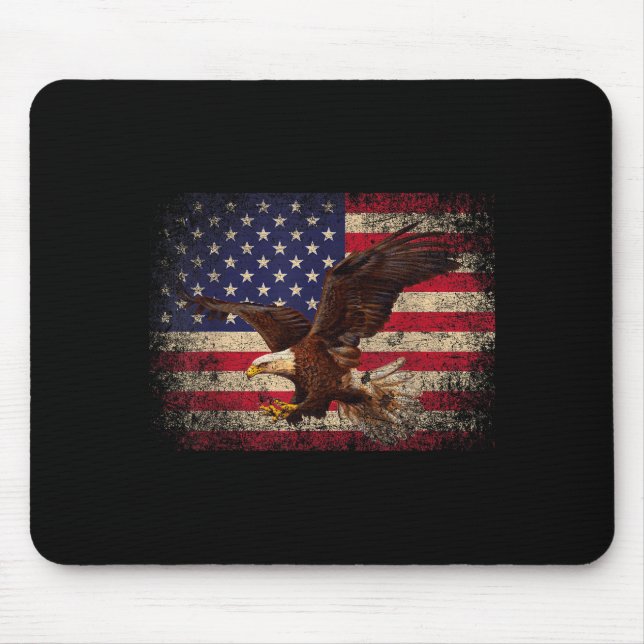 Bald Eagle 4th Of July Christmas Gift American Fla Musmatta (Framsidan)