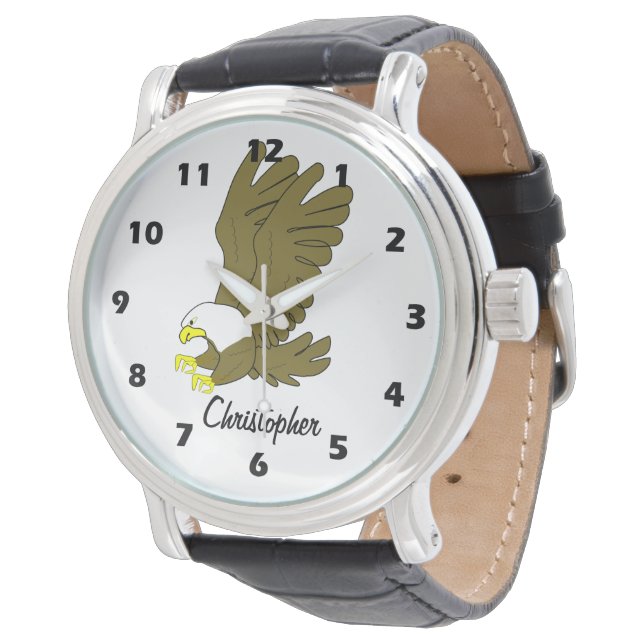 Bald Eagle Design Personalised Armbandsur (Vinklad)