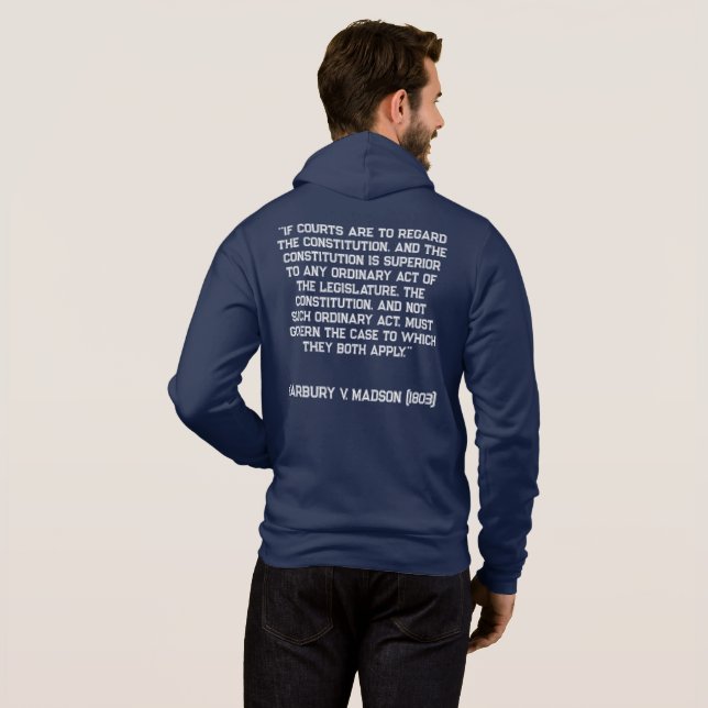 Bald Eagle Konstitutionscitat Marbury v Madison T Shirt (Hel baksida)