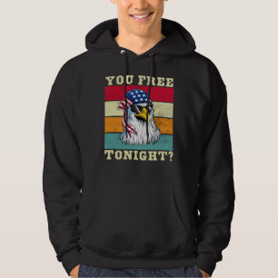 Bald Eagle Kvinnor Män Vintage 4:e Juli Du Är Fri Hoodie