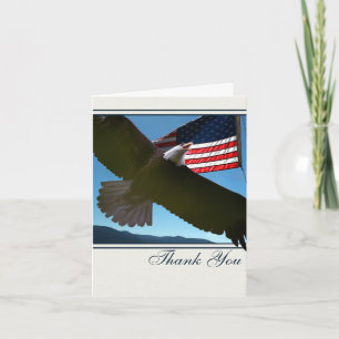 Bald Eagle Patriotic Thank You Tack Kort