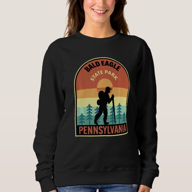 Bald Eagle State Park Pennsylvania Retro Hiking Pr T Shirt (Framsida)