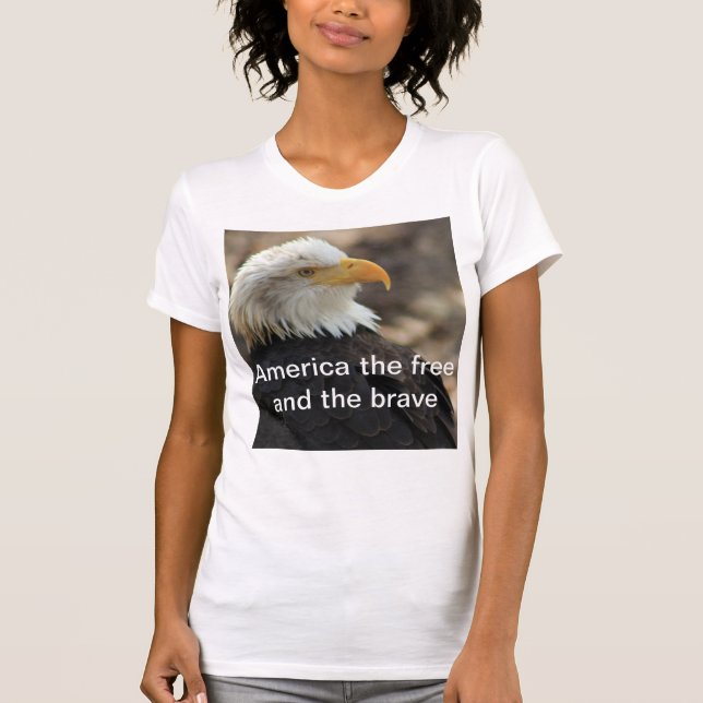 Bald Eagle  T-shirt  THE FREE AND THE BRAVE (Framsida)
