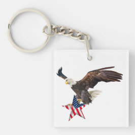 Bald eagle US flag