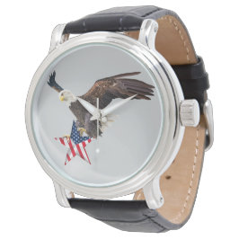Bald eagle US flag Armbandsur