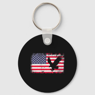 Bald Eagle Usa Flag Patriotic Fourth Of July Dom Nyckelring
