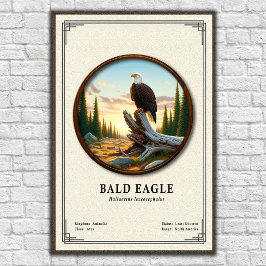 Bald Eagle Zoology Series Poster