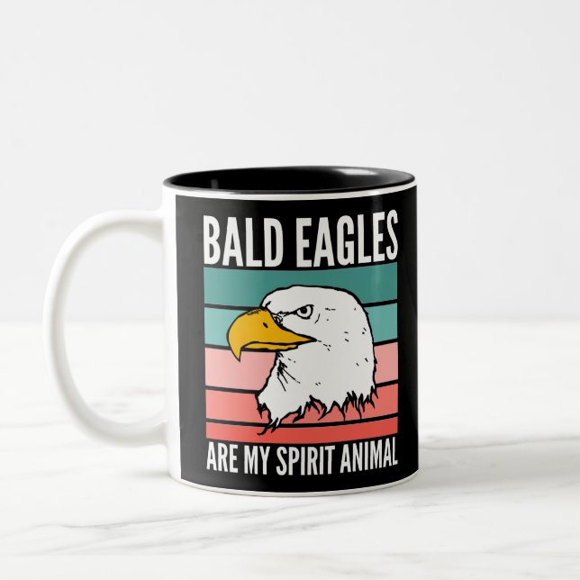 Bald Eagles Are My Spirit Animal Två-Tonad Mugg (Vänster)