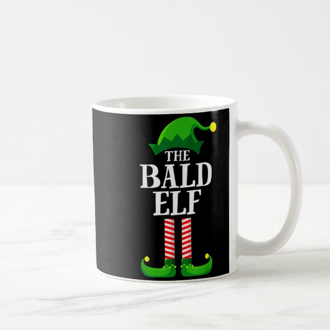 Bald Elf Matching Family Group Christmas Party Pyj Kaffemugg (Höger)