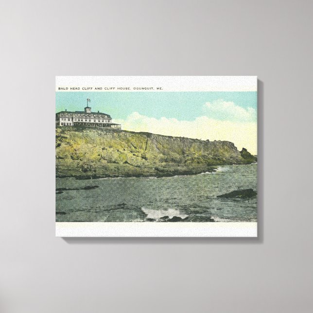 Bald Head Cliff and Exterior of Cliff House # Canvastryck (Framsida)