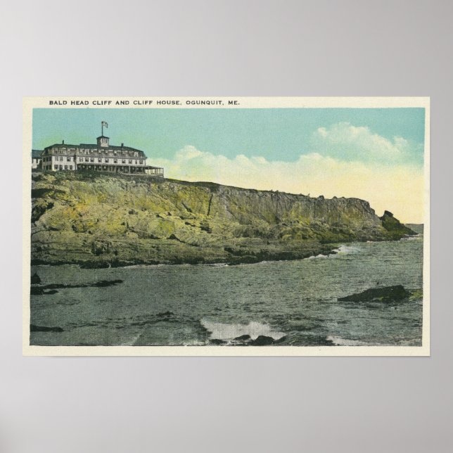 Bald Head Cliff and Exterior of Cliff House # Poster (Framsidan)