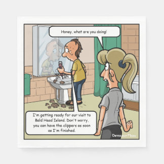 Bald Head Island Funny Party Napkins Pappersservett