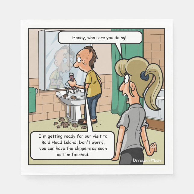 Bald Head Island Funny Party Napkins Pappersservett (Framsidan)