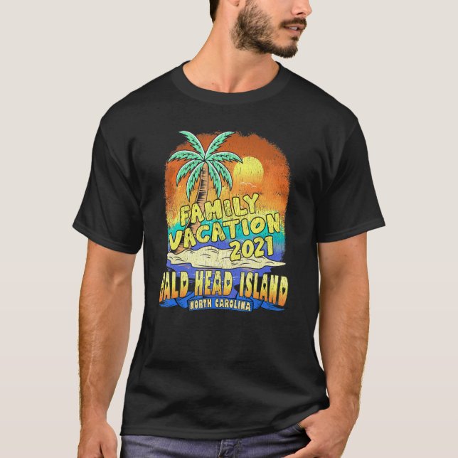 Bald Head Island North Carolina Family Vacation 20 T Shirt (Framsida)