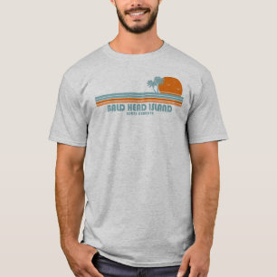 Bald Head Island North Carolina Sol Handflatan Trä T Shirt