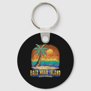 Bald Head Island North Carolina Vintage Distress Nyckelring