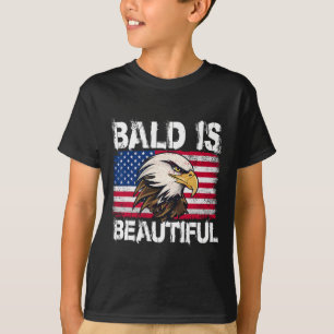 Bald Is Beautiful 4 juli självständighetsdag Bal T Shirt