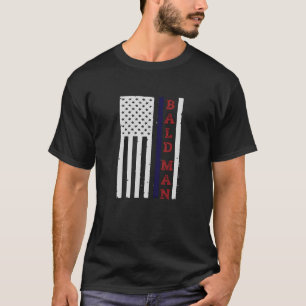 BALD MAN USA flagga Patriotic T Shirt