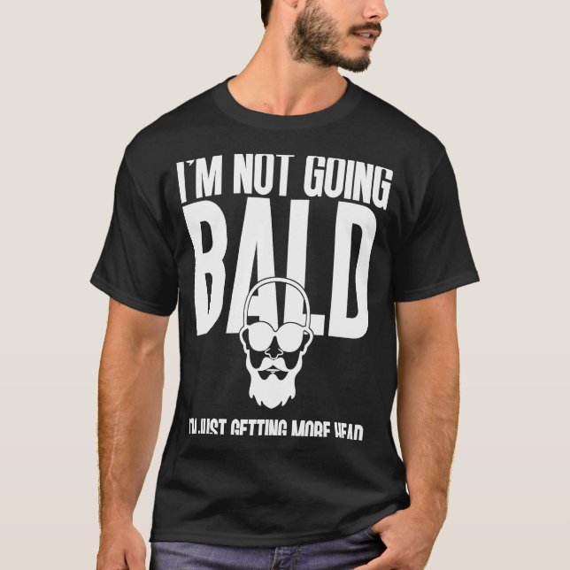 Bald Manar Beard Man Hair Loss Balding Pappa Baldi T Shirt (Framsida)