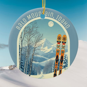 Bald Mountain Idaho skidområde souvenir Julgransprydnad Keramik