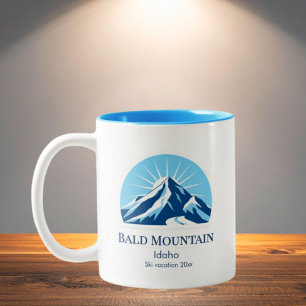 Bald Mountain Idaho skidområde souvenir Två-Tonad Mugg