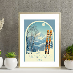 Bald Mountain Idaho skidort Poster