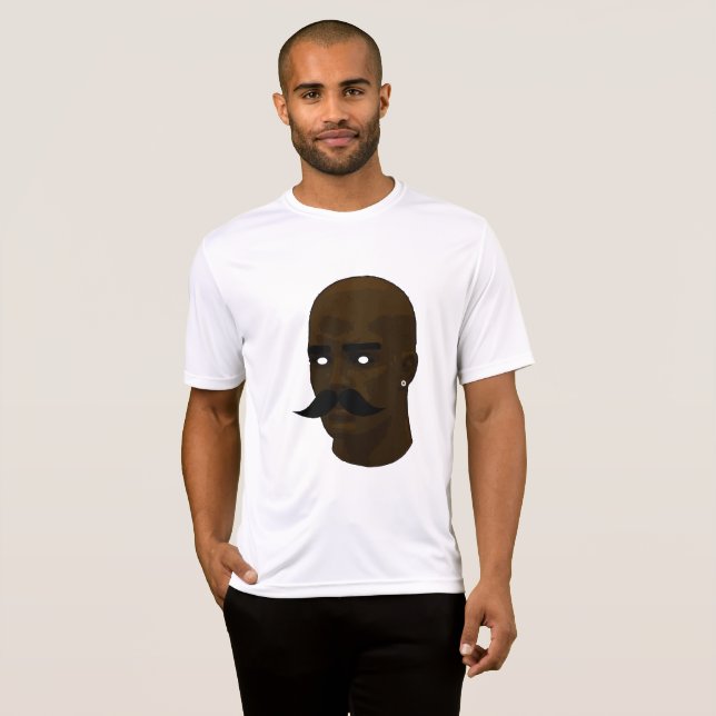 Bald Mustache Tee Shirt (Hel framsida)