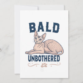 Bald Obekymrad Sphynx Katt Grafisk Konst Julkort