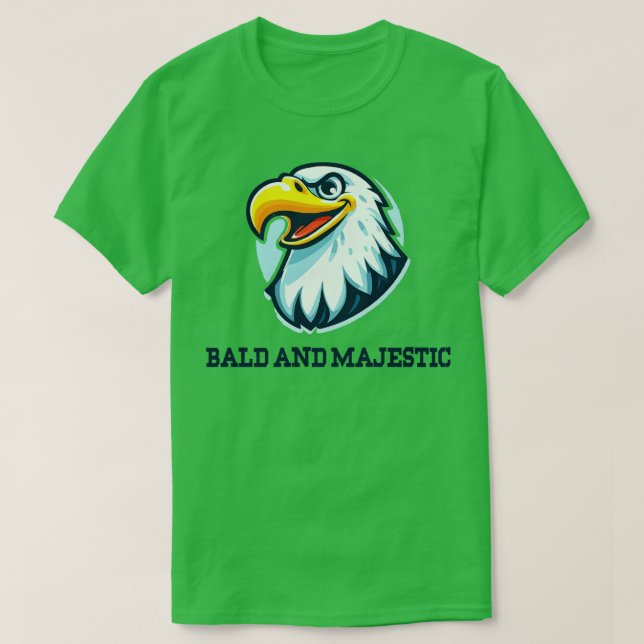 Bald- och Majestic Eagle-illustration T Shirt (Design framsida)