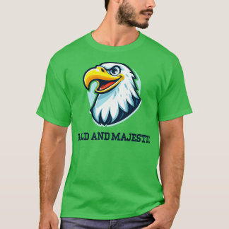 Bald- och Majestic Eagle-illustration T Shirt