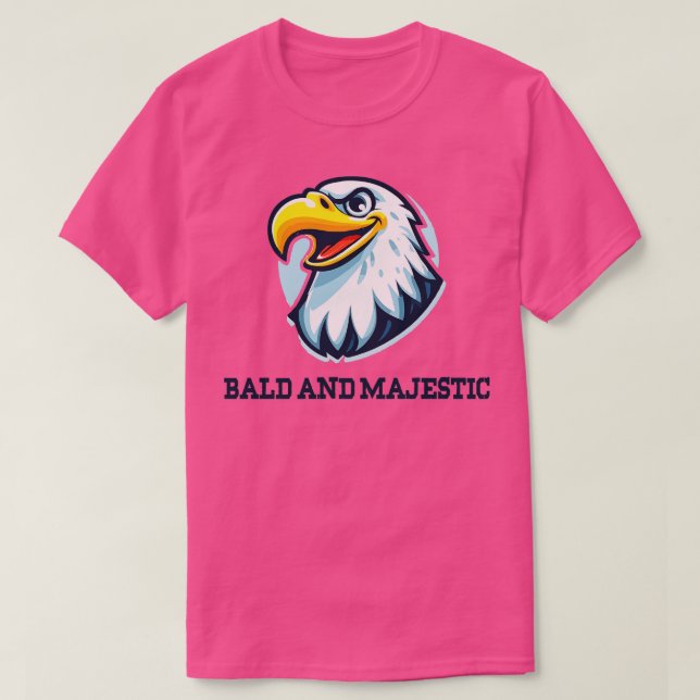 Bald- och Majestic Eagle-illustration T Shirt (Design framsida)