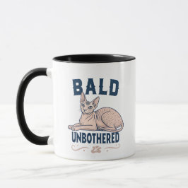 Bald Unbothered Sphynx Cat Graphic Art Mugg