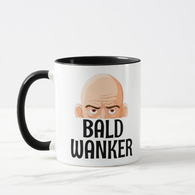  Bald wanker mug, Christmas Gift for someone bald Mugg (Vänster)