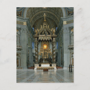 Baldacchino, den höga altaren och stolen vykort