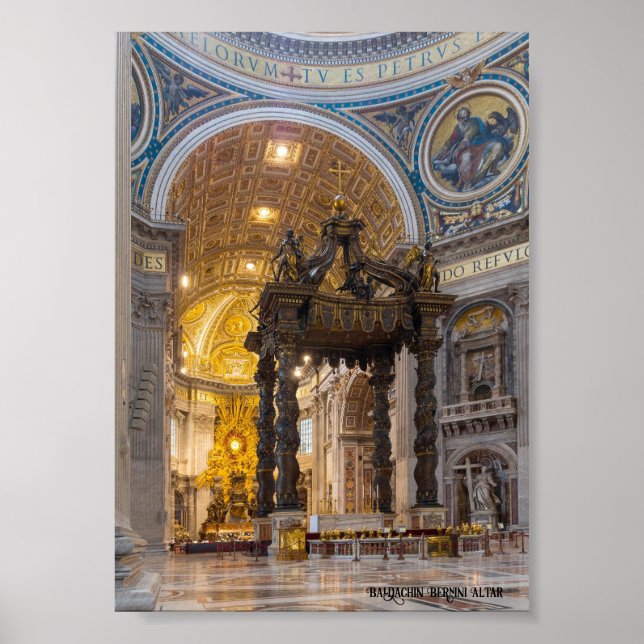 Baldachin Bernini Altar, Vatican Poster (Framsidan)