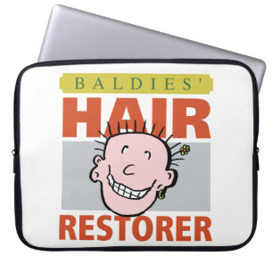 Baldies Håråterställare. Skallig Mans Present Laptop Fodral