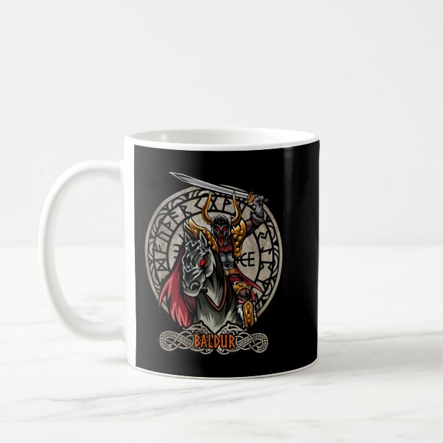 Baldur Norse Mythology Valhalla Viking Nordic Gud Kaffemugg (Vänster)