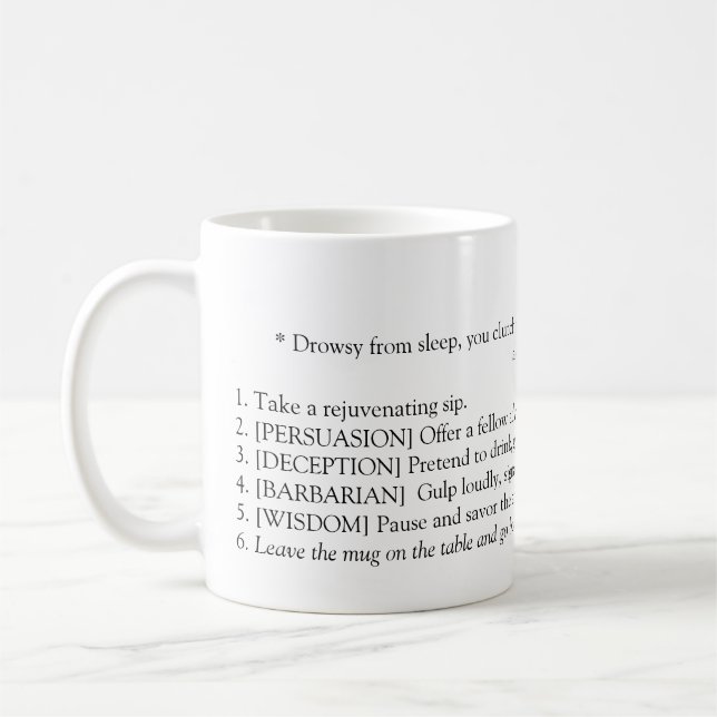 Baldur's Grind 3 Inspired Kaffemugg (Vänster)